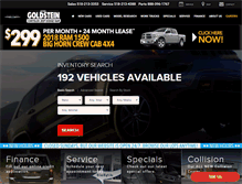 Tablet Screenshot of goldsteinchryslerdodgejeep.com